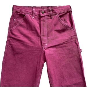 Vintage Stan Ray Carpenter Pants Maroon Red 31x36 Painter Made in USA